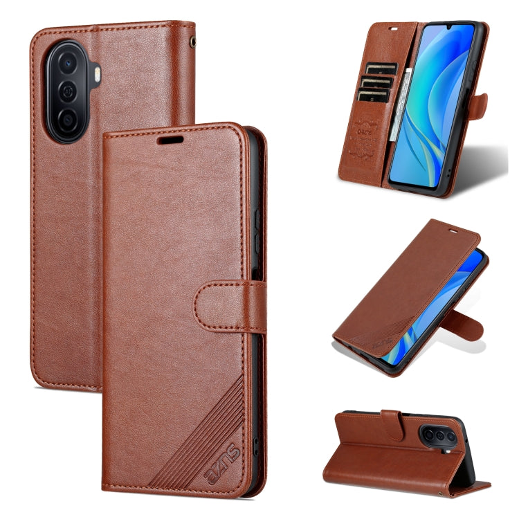 AZNS Custodia per cellulare in pelle di pecora con struttura in pelle di pecora, For Huawei Enjoy 50/Nova Y70/Nova Y70 Plus