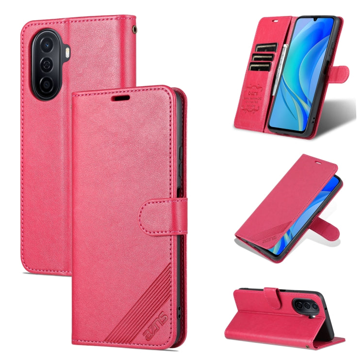 AZNS Custodia per cellulare in pelle di pecora con struttura in pelle di pecora, For Huawei Enjoy 50/Nova Y70/Nova Y70 Plus