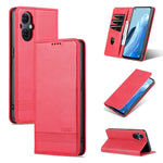 AZNS Custodia per telefono in pelle a conchiglia con struttura in vitello magnetico, For OPPO Reno8 Lite, For Honor Play 30