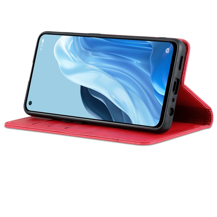 AZNS Custodia per telefono in pelle a conchiglia con struttura in vitello magnetico, For OPPO Reno8 Lite, For Honor Play 30