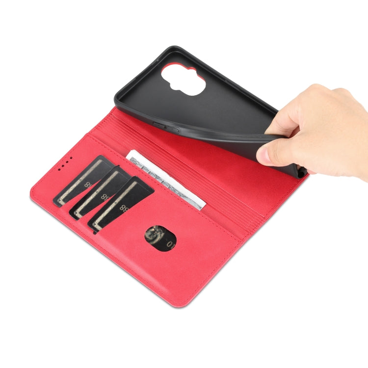 AZNS Custodia per telefono in pelle a conchiglia con struttura in vitello magnetico, For OPPO Reno8 Lite, For Honor Play 30
