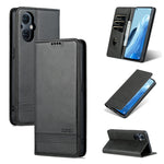 AZNS Custodia per telefono in pelle a conchiglia con struttura in vitello magnetico, For OPPO Reno8 Lite, For Honor Play 30