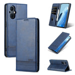 AZNS Custodia per telefono in pelle a conchiglia con struttura in vitello magnetico, For OPPO Reno8 Lite, For Honor Play 30