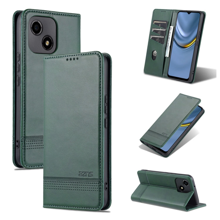 AZNS Custodia per telefono in pelle a conchiglia con struttura in vitello magnetico, For OPPO Reno8 Lite, For Honor Play 30