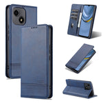 AZNS Custodia per telefono in pelle a conchiglia con struttura in vitello magnetico, For OPPO Reno8 Lite, For Honor Play 30