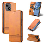AZNS Custodia per telefono in pelle a conchiglia con struttura in vitello magnetico, For OPPO Reno8 Lite, For Honor Play 30