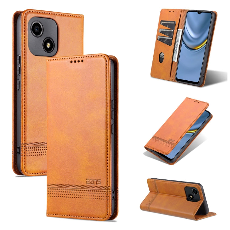 AZNS Custodia per telefono in pelle a conchiglia con struttura in vitello magnetico, For OPPO Reno8 Lite, For Honor Play 30