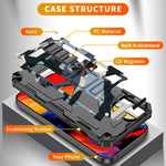 Armatura mimetica TPU antiurto + custodia magnetica per PC, For iPhone 14, For iPhone 14 Plus, For iPhone 14 Pro, For iPhone 14 Pro Max