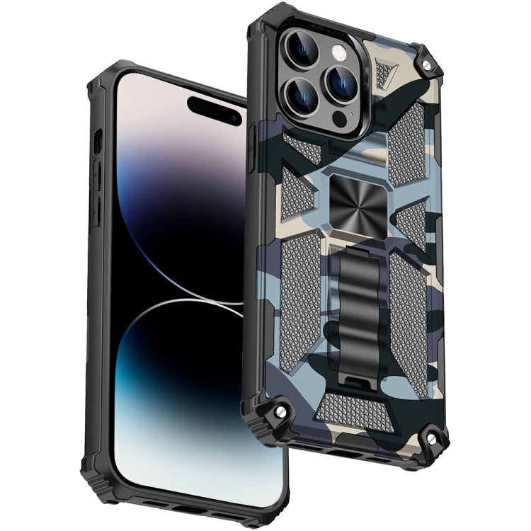 Armatura mimetica TPU antiurto + custodia magnetica per PC, For iPhone 14, For iPhone 14 Plus, For iPhone 14 Pro, For iPhone 14 Pro Max