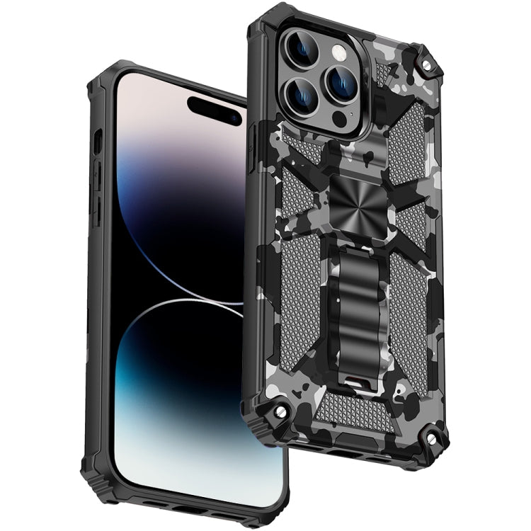 Armatura mimetica TPU antiurto + custodia magnetica per PC, For iPhone 14, For iPhone 14 Plus, For iPhone 14 Pro, For iPhone 14 Pro Max