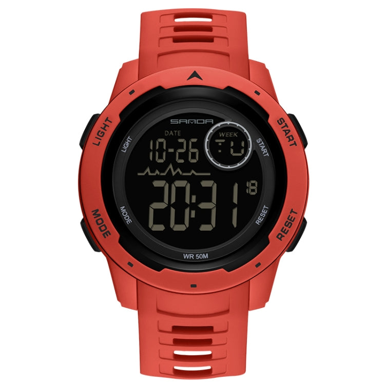 SANDA 2125 Luminoso orologio elettronico a doppio display impermeabile