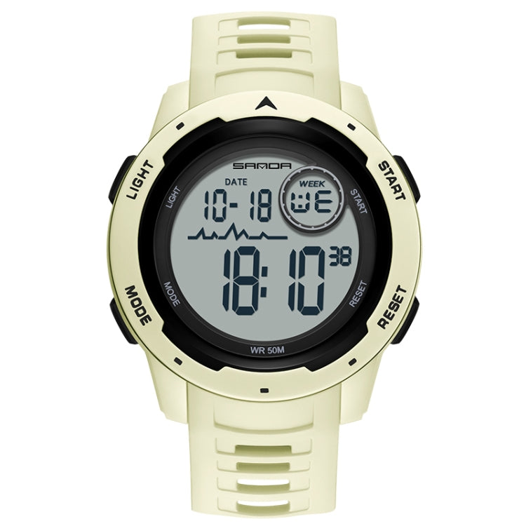 SANDA 2125 Luminoso orologio elettronico a doppio display impermeabile