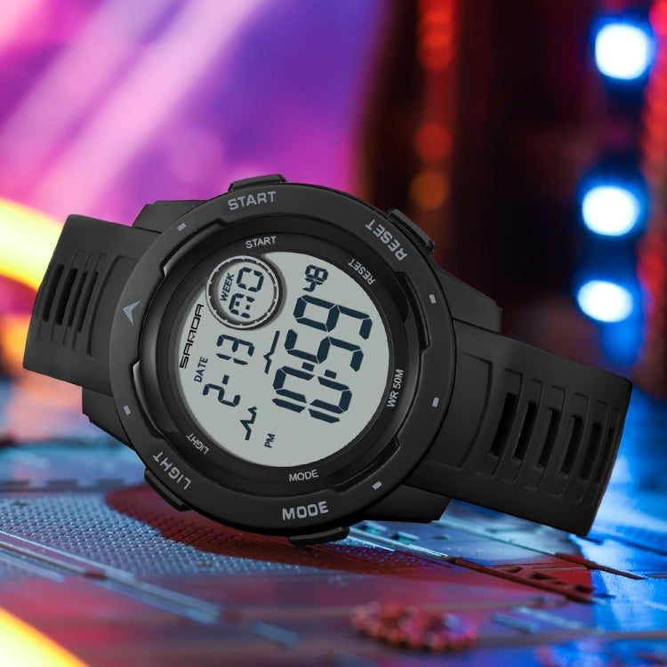 SANDA 2125 Luminoso orologio elettronico a doppio display impermeabile