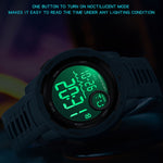 SANDA 2125 Luminoso orologio elettronico a doppio display impermeabile