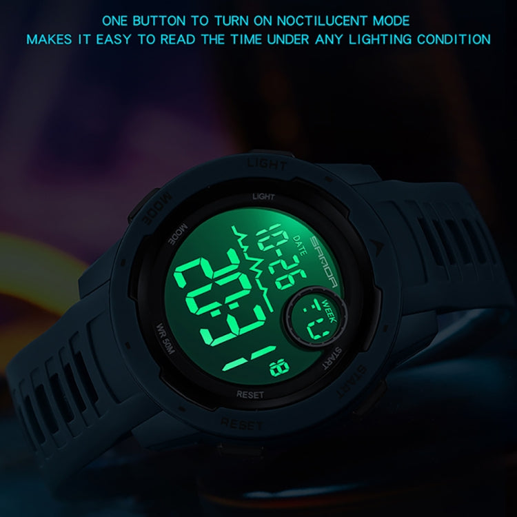 SANDA 2125 Luminoso orologio elettronico a doppio display impermeabile