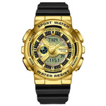 Orologio elettronico Sanda 3137 con cinturino in TPU luminoso impermeabile a doppio display