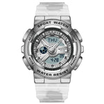 Orologio elettronico Sanda 3137 con cinturino in TPU luminoso impermeabile a doppio display