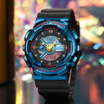 Orologio elettronico Sanda 3137 con cinturino in TPU luminoso impermeabile a doppio display