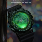 Orologio elettronico Sanda 3137 con cinturino in TPU luminoso impermeabile a doppio display
