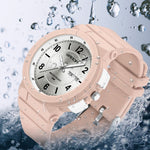Sanda 6097 Orologio elettronico impermeabile con doppio calendario e cinturino in TPU