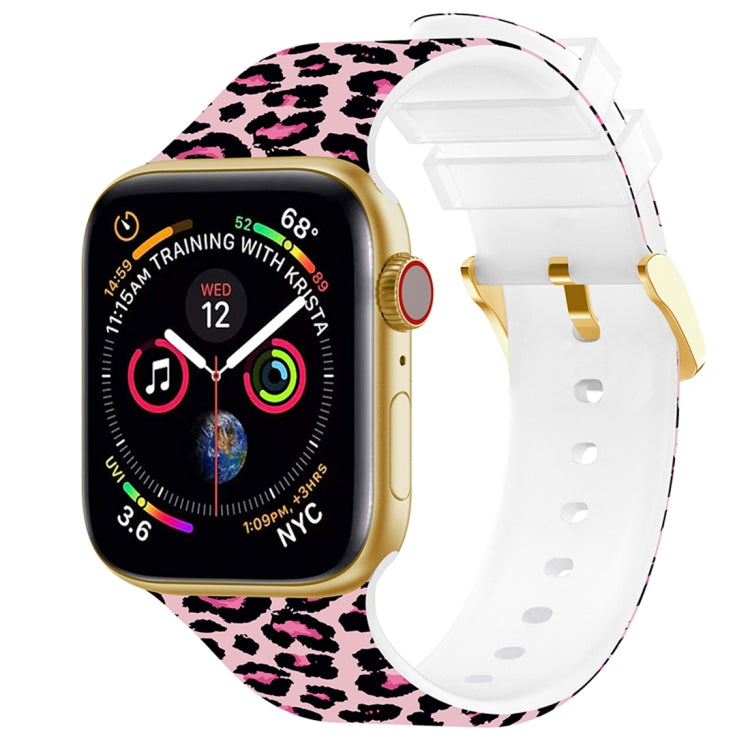 Cinturino per orologio con stampa a colori con fibbia quadrata per Apple Watch Series, 7 45mm / 6&SE&5&4 44mm / 3&2&1 42mm
