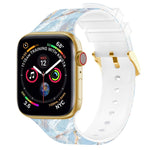 Cinturino per orologio con stampa a colori con fibbia quadrata per Apple Watch Series, 7 45mm / 6&SE&5&4 44mm / 3&2&1 42mm