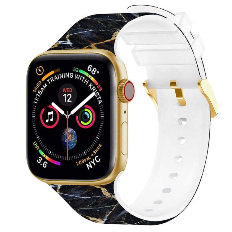 Cinturino per orologio con stampa a colori con fibbia quadrata per Apple Watch Series, 7 45mm / 6&SE&5&4 44mm / 3&2&1 42mm