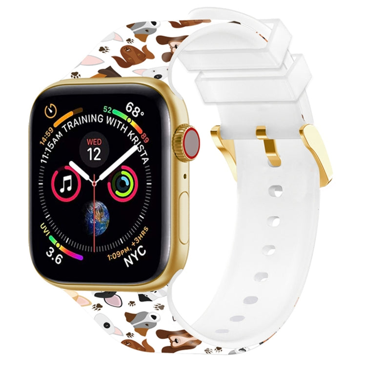 Cinturino per orologio con stampa a colori con fibbia quadrata per Apple Watch Series, 7 45mm / 6&SE&5&4 44mm / 3&2&1 42mm