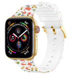 Cinturino per orologio con stampa a colori con fibbia quadrata per Apple Watch Series, 7 45mm / 6&SE&5&4 44mm / 3&2&1 42mm