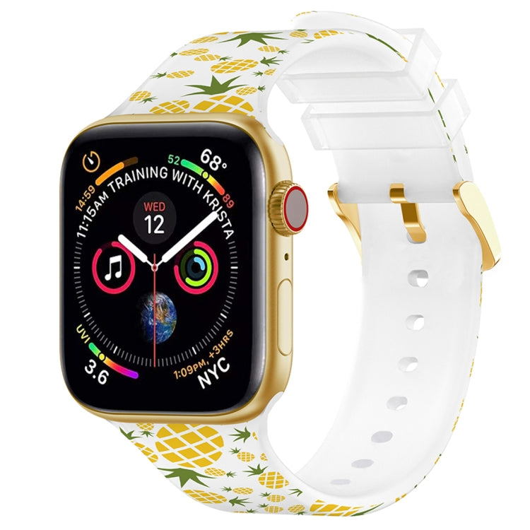 Cinturino per orologio con stampa a colori con fibbia quadrata per Apple Watch Series, 7 45mm / 6&SE&5&4 44mm / 3&2&1 42mm
