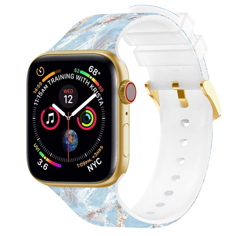 Cinturino per orologio con stampa a colori con fibbia quadrata per Apple Watch Series, 7 41mm / 6&SE&5&4 40mm / 3&2&1 38mm
