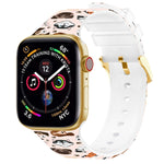 Cinturino per orologio con stampa a colori con fibbia quadrata per Apple Watch Series, 7 41mm / 6&SE&5&4 40mm / 3&2&1 38mm