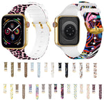 Cinturino per orologio con stampa a colori con fibbia quadrata per Apple Watch Series, 7 41mm / 6&SE&5&4 40mm / 3&2&1 38mm