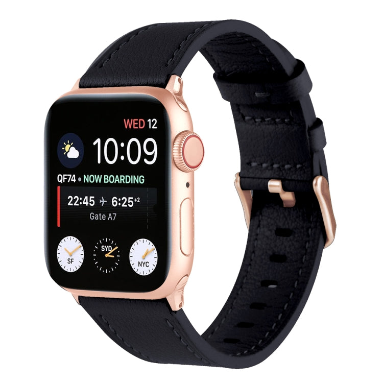 Cinturino universale in vera pelle per Apple Watch Series, 7 45mm / 6&SE&5&4 44mm / 3&2&1 42mm, 7 41mm / 6&SE&5&4 40mm / 3&2&1 38mm