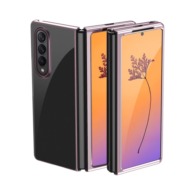 Custodia per telefono antiurto trasparente galvanica, For Samsung Galaxy Z Fold4, For Samsung Galaxy Z Flip4