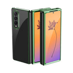 Custodia per telefono antiurto trasparente galvanica, For Samsung Galaxy Z Fold4, For Samsung Galaxy Z Flip4