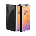 Custodia per telefono antiurto trasparente galvanica, For Samsung Galaxy Z Fold4, For Samsung Galaxy Z Flip4