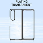 Custodia per telefono antiurto trasparente galvanica, For Samsung Galaxy Z Fold4, For Samsung Galaxy Z Flip4