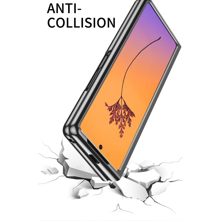 Custodia per telefono antiurto trasparente galvanica, For Samsung Galaxy Z Fold4, For Samsung Galaxy Z Flip4
