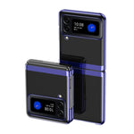 Custodia per telefono antiurto trasparente galvanica, For Samsung Galaxy Z Fold4, For Samsung Galaxy Z Flip4