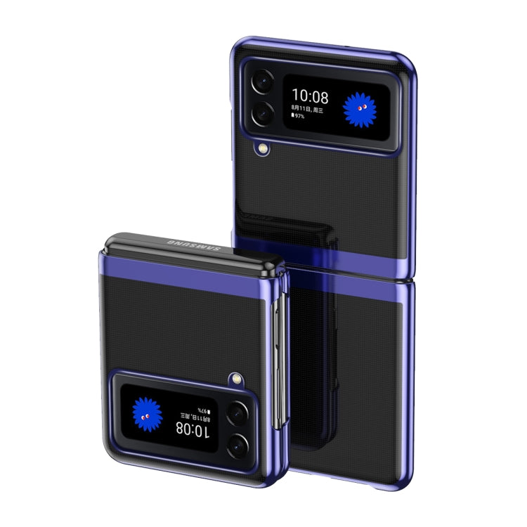 Custodia per telefono antiurto trasparente galvanica, For Samsung Galaxy Z Fold4, For Samsung Galaxy Z Flip4