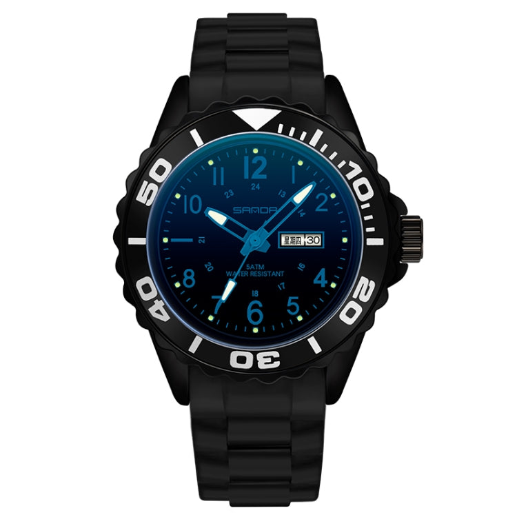SANDA 1053 Orologio elettronico impermeabile da donna con doppio display e cinturino in TPU