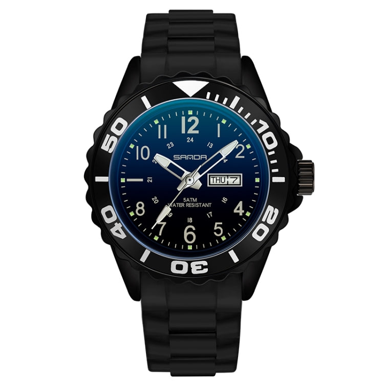 SANDA 1053 Orologio elettronico impermeabile da donna con doppio display e cinturino in TPU