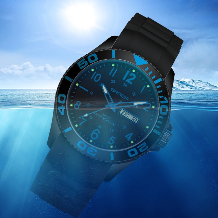 SANDA 1053 Orologio elettronico impermeabile da donna con doppio display e cinturino in TPU