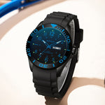SANDA 1053 Orologio elettronico impermeabile da donna con doppio display e cinturino in TPU