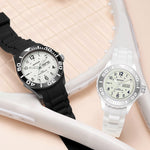 SANDA 1053 Orologio elettronico impermeabile da donna con doppio display e cinturino in TPU
