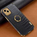 Custodia per telefono con struttura in coccodrillo galvanica 6D con supporto, For iPhone 14, For iPhone 14 Max, For iPhone 14 Pro Max, For iPhone 14 Pro
