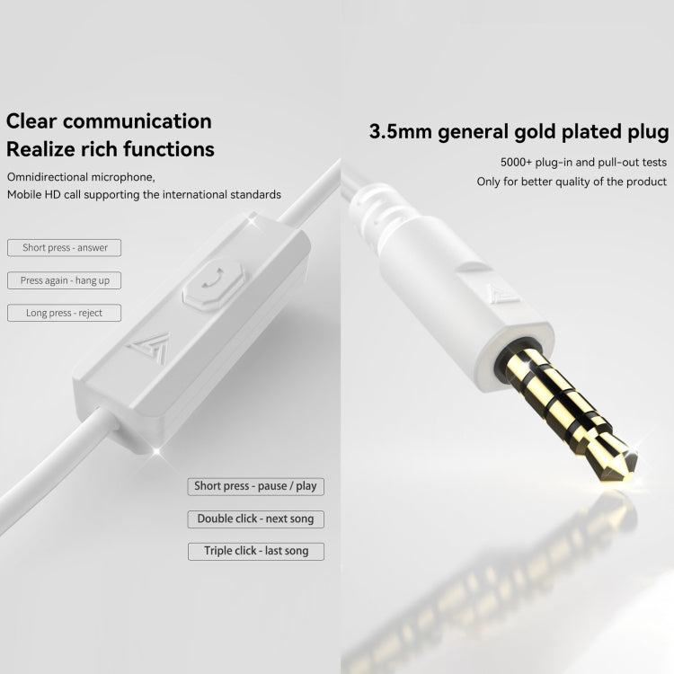 QKZ DMX Sports In-ear HIFI 3,5 mm Auricolare con controllo cablato con microfono