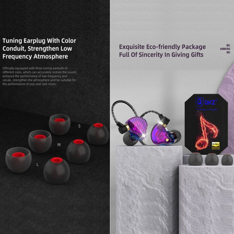 QKZ SK3 3.5mm Sports In-ear Wired HIFI Bass Stereo Sound Auricolare con microfono