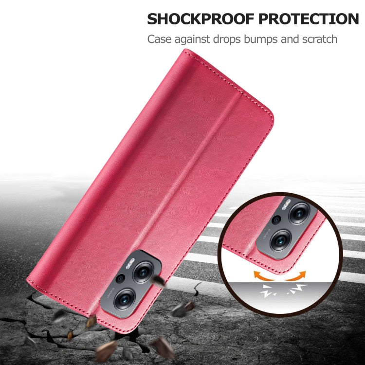 LC.IMEEKE Custodia per cellulare in pelle di vitello, For Xiaomi Poco X4 GT 5G